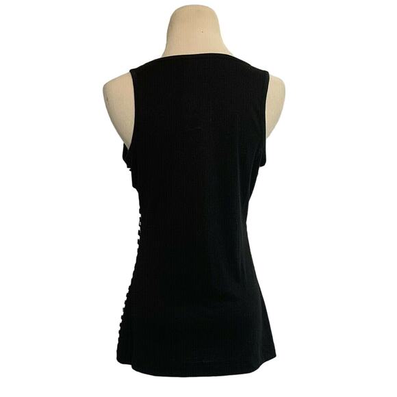 The Limited white black front stripe tank top Size Medium - Picture 2 of 11